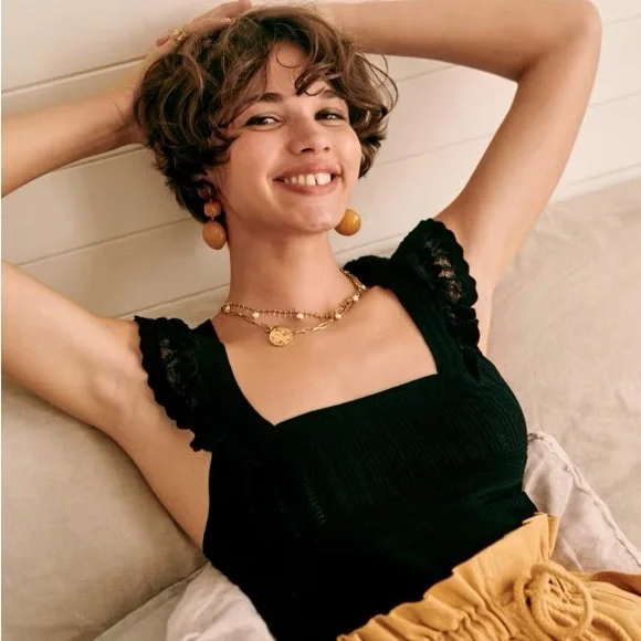 【新品未使用タグ付き】Sezane スウェット　セザンヌ　XSサイズ　ブラック 新品未使用タグ付き】Sezane スウェット セザンヌ XSサイズ